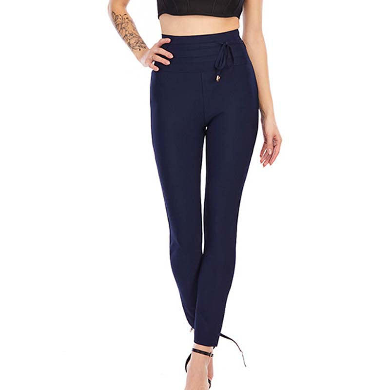 High-Waisted Slim-Fit Cropped Fashion Pants