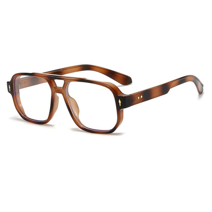 JOVAKIT Aviator Blue Light Glasses for Women Men Fashion Thick Square Frame Computer Eyeglasses Anti Eyestrain Headache (Tortoise)