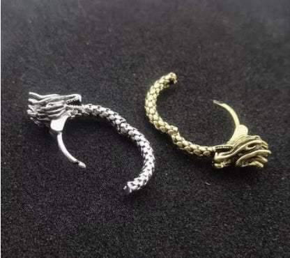 Retro Hip Hop Dragon Earrings for Men - Fashion Accessories