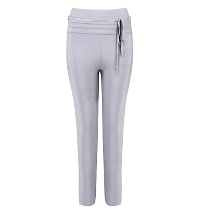High-Waisted Slim-Fit Cropped Fashion Pants