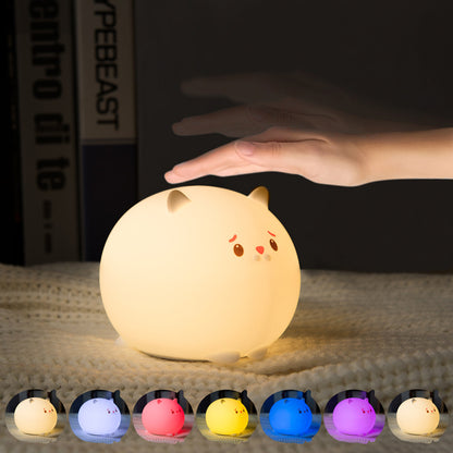 Wall-Mounted Night Light for Nursing - Cat Silicone Design
