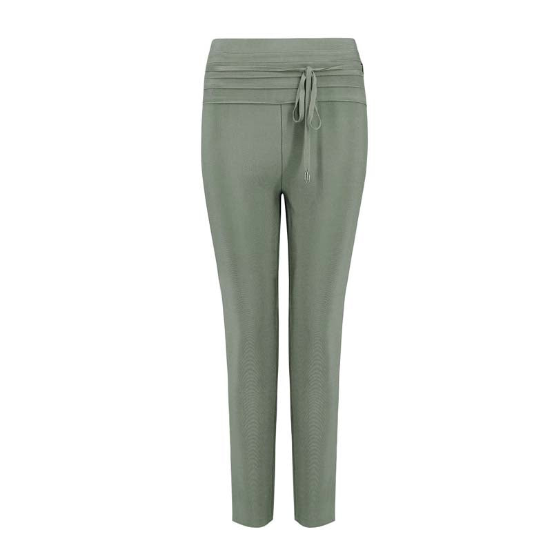 High-Waisted Slim-Fit Cropped Fashion Pants