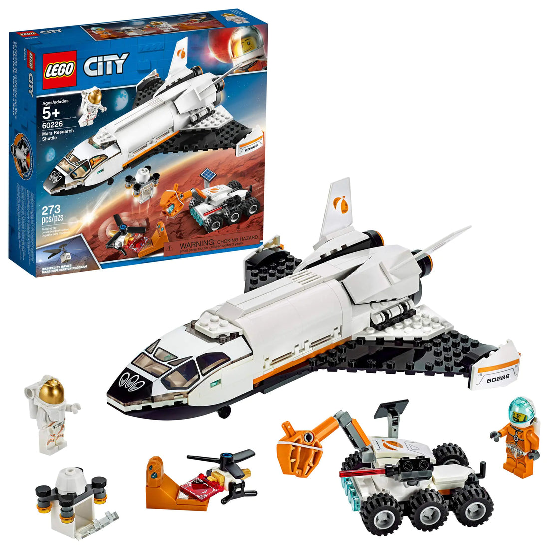 LEGO City Space Mars Shuttle, STEM Building Set for Kids