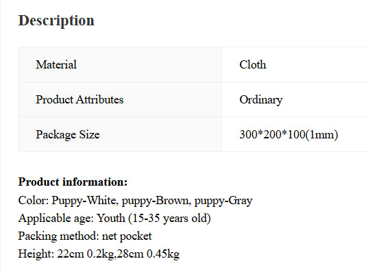 Puppy Doll Sleep Hug Plush Toy, Soft, Cozy &amp; Adorably Comforting
