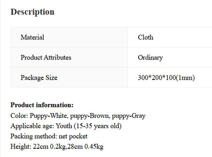 Puppy Doll Sleep Hug Plush Toy, Soft, Cozy &amp; Adorably Comforting