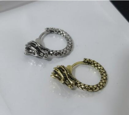 Retro Hip Hop Dragon Earrings for Men - Fashion Accessories
