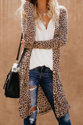 Women’s Fashion Leopard Print Blazer Jacket (2018)