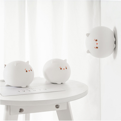 Wall-Mounted Night Light for Nursing - Cat Silicone Design