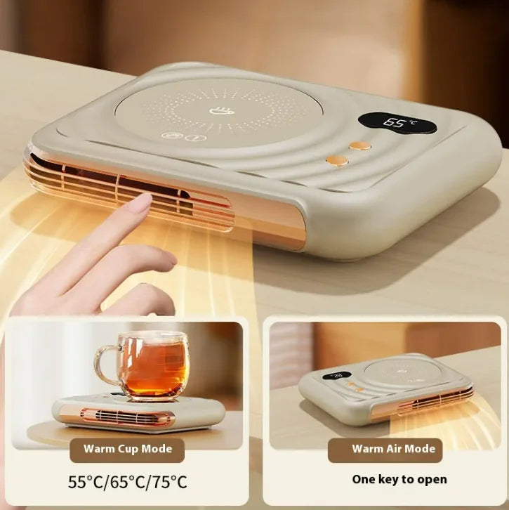 2-in-1 Home Desk Heater &amp; Thermal Cup Pad